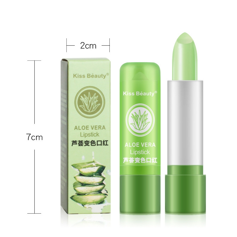 芦荟口红变色润唇膏保湿滋润防水防干裂温变口红