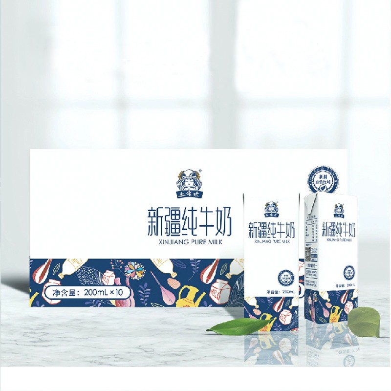 土姥姥新疆纯牛奶200ML*10盒/提