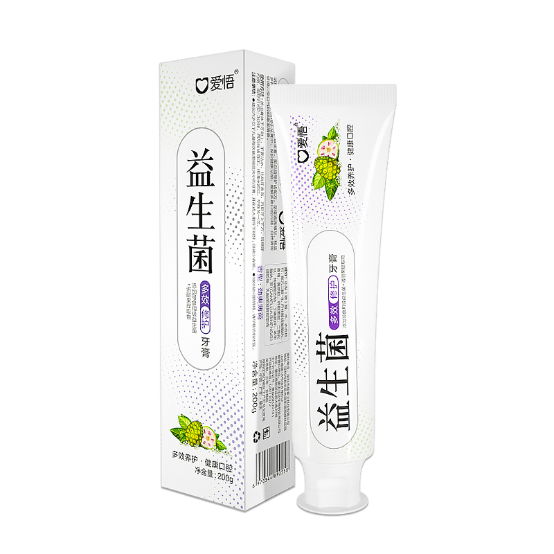 爱悟益生菌多效修护牙膏200g