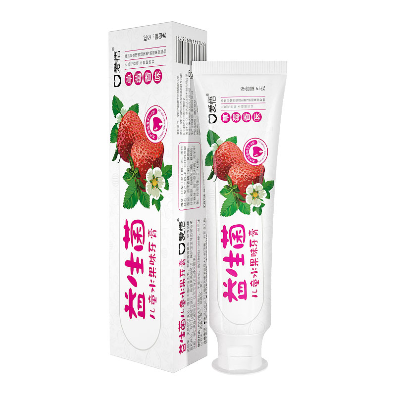 爱悟益生菌65g爱悟益生菌儿童草莓牙膏