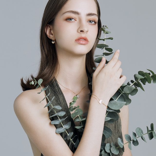 记忆白贝母项链手链耳丁三件套欧美个性LCCBR066WH-H